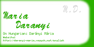 maria daranyi business card
